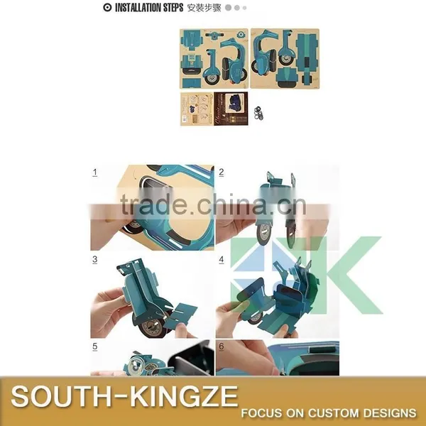 Blue Motorcyle Puzzle Kids Bedroom Toy as Novelty Children's Day Gift photo-6