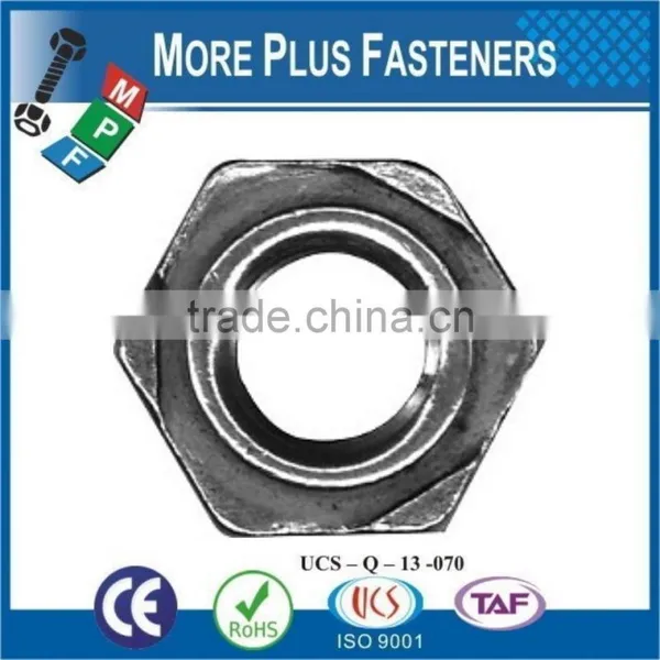 Made in Taiwan Galvanized Steel Plain Steel Stainless Steel Hexagon Weld Nut photo-5