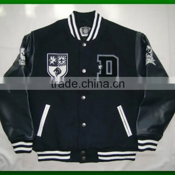 Man Wool Varsity Winter Jacket Coat photo-2