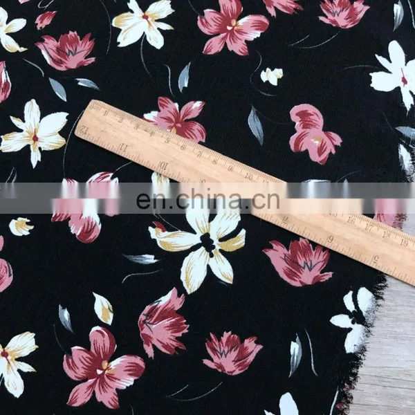2017 Hot Sale Colorful Polyester Spandex Chiffon Flower Fabric photo-3