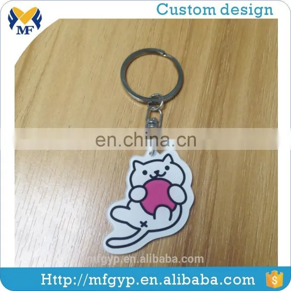 Custom Logo Clear Plastic Acrylic Keychains Charm photo-3