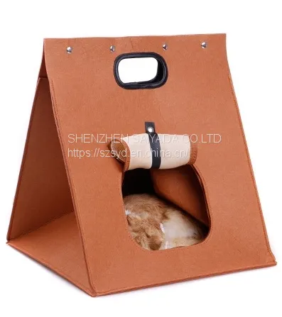 3 In1 Pet House Pet Bed Pet Carrier Felt Bed Cat Dog photo-2