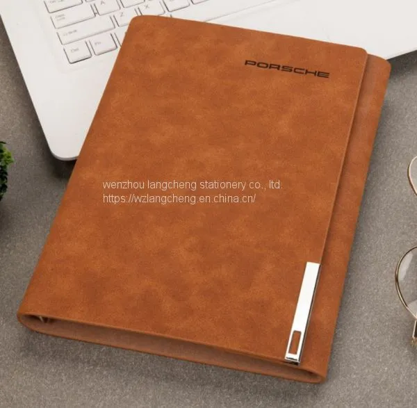 2020 New 6 Ring Bind Notebook Custom a5 Planner Kraft Diary Calendar Card Holder Logo Printing Notebook photo-3