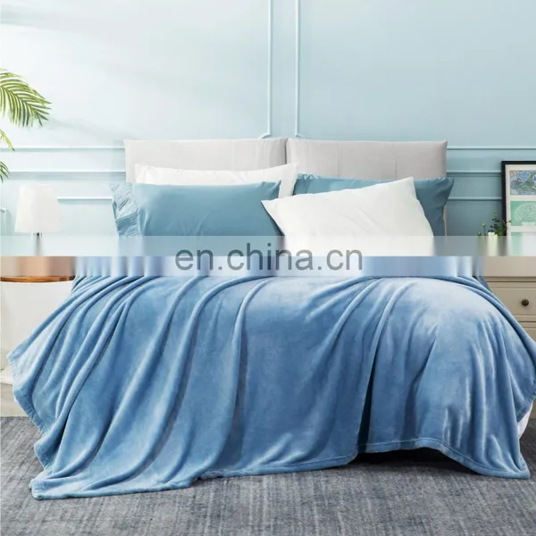 Stylish Not Wrinkle Comfy Reversible Fluffy Sleep Flannel Fleece Blanket photo-5