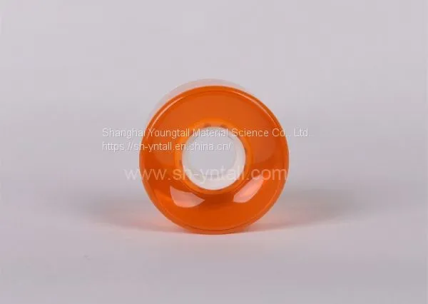 pu Wheels for Skate Board 60*45 Transparent Orange Custom Logo pu Pulley for Skateboard photo-2