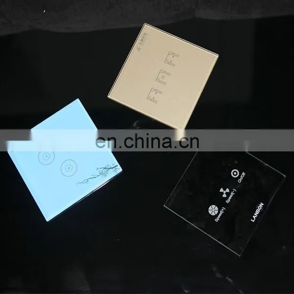 Electronic Wall Switch Glass Panel, Tempered Clear Glass Light Switch Glass Plates, Electrical Touch Switch Glass photo-4