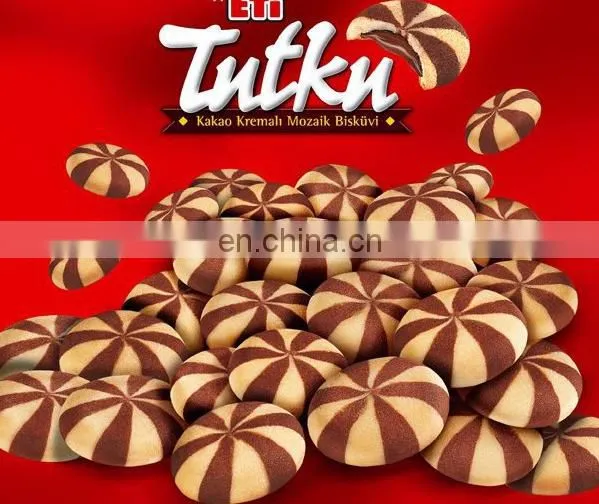 Double Color With Chocolate Filled Biscuit Forming Making Cookies Machine photo-2