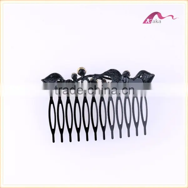 Fancy China Factory Price Twinkle Crystal Hair Clips Fashion Women Metal Flower Hair Combs Headwear Accessory photo-3