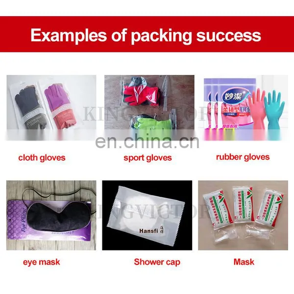 Hot Selling Horizontal Gloves Packaging Packing Machine Nitrogen Gas Filling Back Seal 100bag/min Shape Mouth 50~150mm 65~330mm photo-3