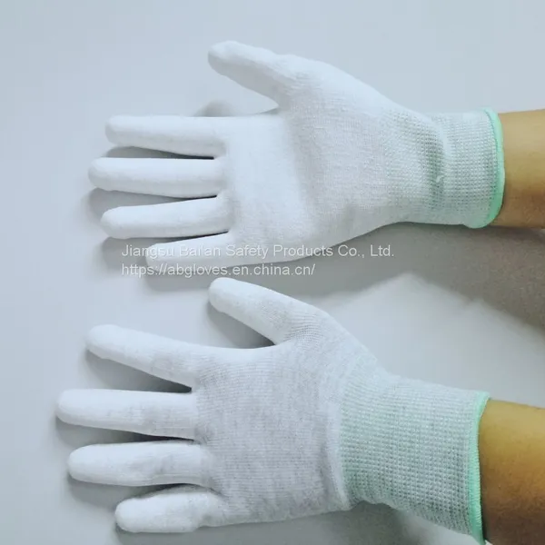 Factory Price Hand Protective ESD PU Palm Coated Glovess photo-4