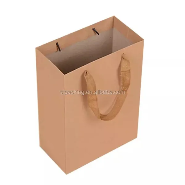 Foldable Kraft Paper Hand Bag for Shopping photo-3