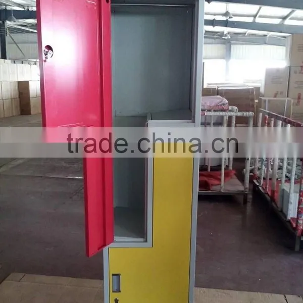 2 Door Staff Changing Room Steel Clothes L Shape Locker photo-2