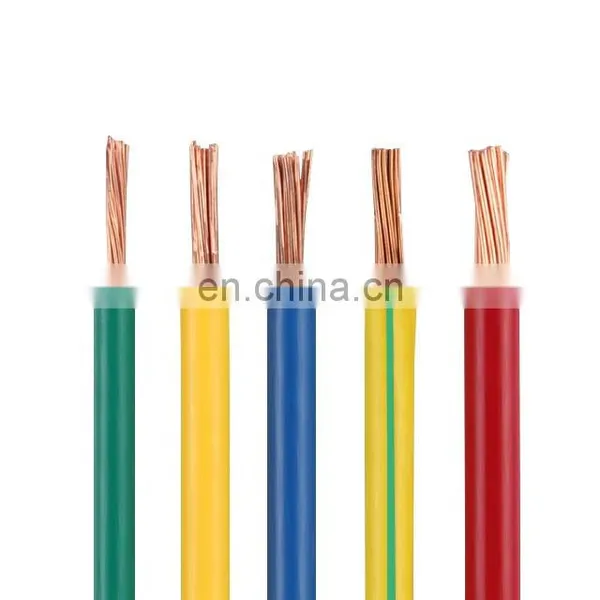 450/750V Bvr 4 Mm Yellow And Green, Red, Yellow, Black, Blue, Green Pvc Single Core Wire Hard Conductor Non-Sheathed Cable photo-3