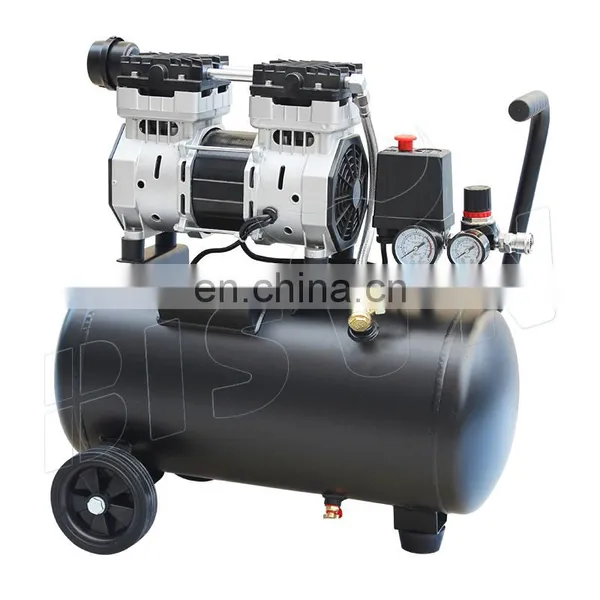 Bison China 230 V 24l Dental Air Compressor Painting Silent Portable Oil Free 1hp 750W Compresor De Aire Portatil photo-2