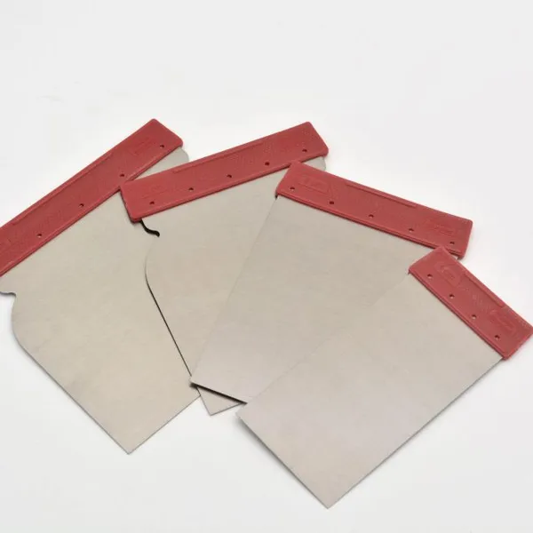 4-piece set of stainless steel scraper, car film scraper, rust removal scraper