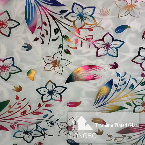 4mm 5mm 6mm Acid Etched Titanium Art Patterned Glass For Decoration Glass