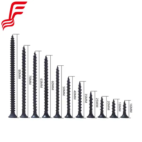 China Factory Direct Supply 1-1/4 Black Phosphate Collated Drywall Screw With Coarse Thread Drywall Screws