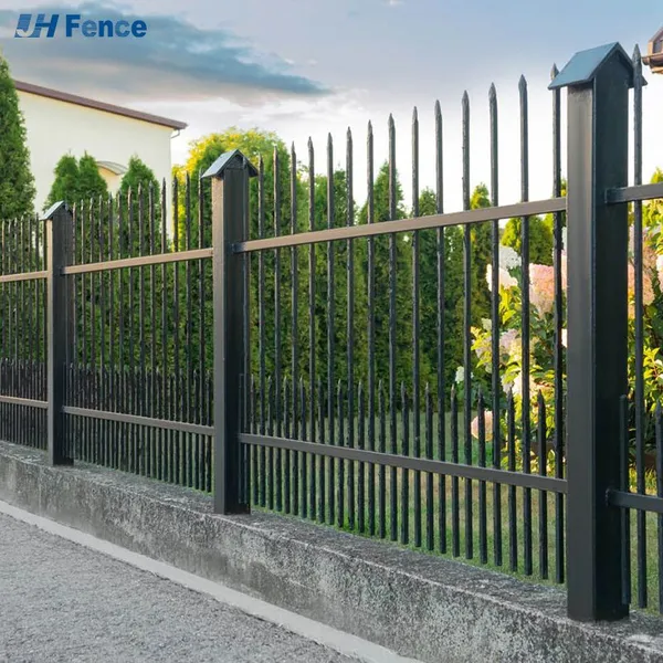 Customized Black Carbon Steel Picket Backyard Fence Carbon Steel Fence photo-3