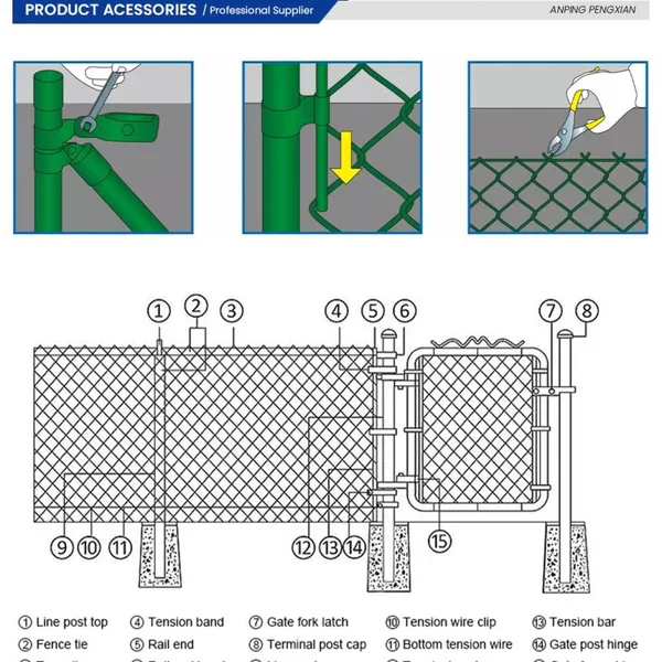 Heavy Duty Chain Link Fence Galvanized Steel Security Fence for Construction Site, Sports Field, and Residential Property photo-5