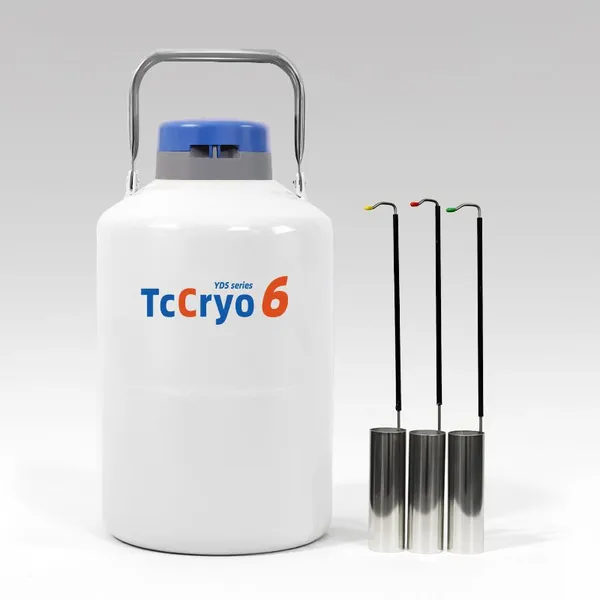 El Salvador 6L Bull Semen Storage TcCryo Liquid Nitrogen Holding Tank