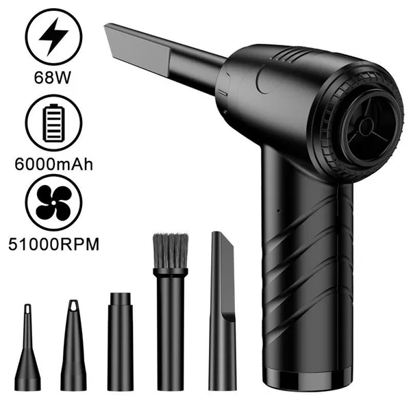 Portable Cordless Mini Blower Trending Compressed Air Duster Jet Fan with Stepless Speed for Cleaning Car