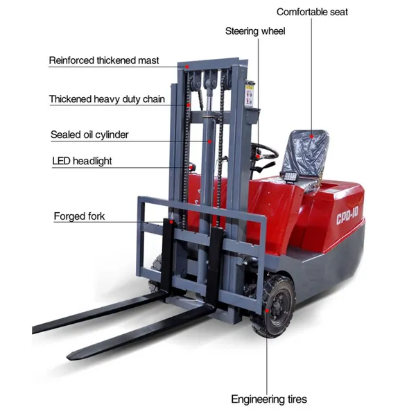China's New Narrow Aisle Mini Hydraulic Stacker Forklift Pallet Stacker 0.5-2 Ton Electric Lead-Acid Battery Solid Tire Electric photo-4