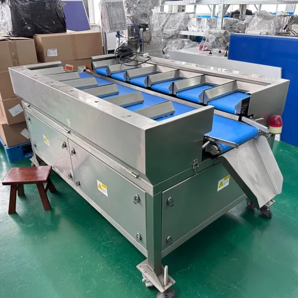 16 Head Belt Weigher Manual Belt Counterweight Weigher for Raw Meat Chicken Fish Steak photo-4