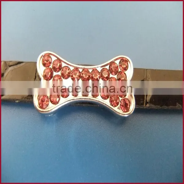 10MM Diy Jewellery Accessories Colorful Rhinestone Bone Slide Charm photo-4