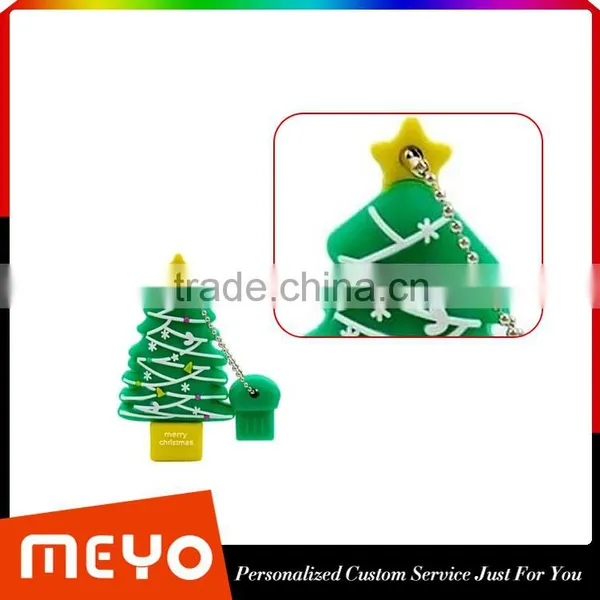 Warehouse Custom Made Christmas Tree Shpe USB Flash Drive Christmas Gift Item photo-4