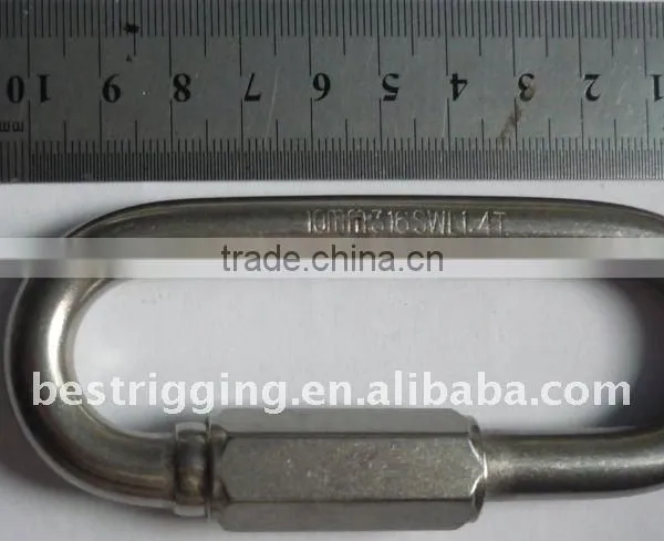 Steel Electric Galvanized Wide Jaw Quick 5*62mm Link Snap Hook Karabiner Rigging Manufacturer photo-4
