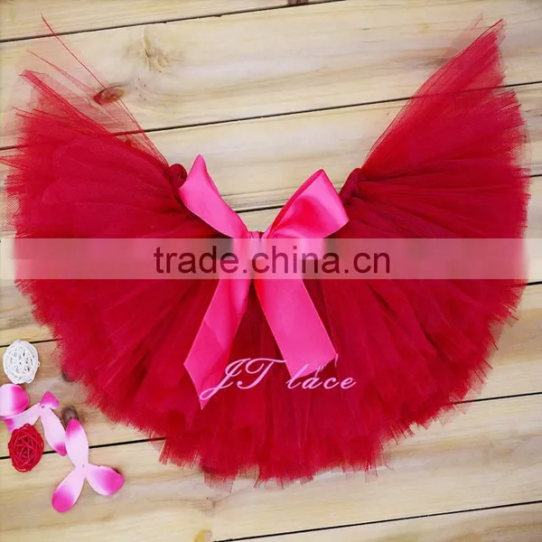 Newborn Tutu Set - Baby Girls - Maroon and Matching Flower Headband - With Pearls Rhinestones