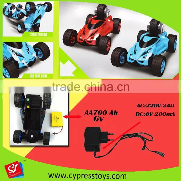 2016 New Arrival 5 Wheeled Radio Control Stunt Car Toys in Bule and Red photo-3