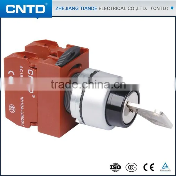 CNTD Hot Selling Stay Put Type 22mm 2 Position Push Button Rotary Switch (C2SNL-F2) photo-2