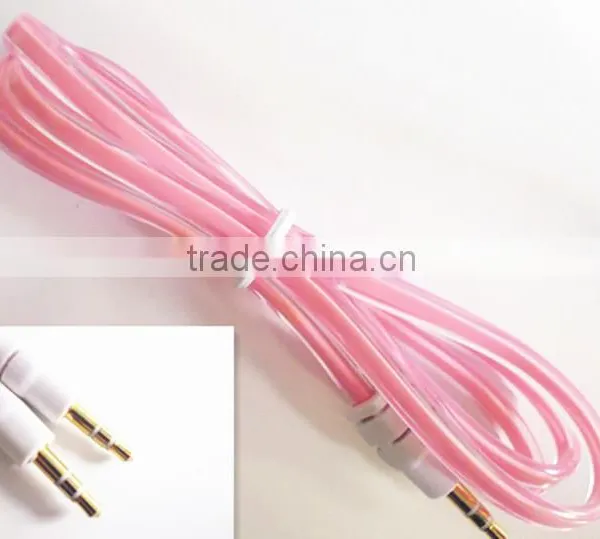 DC3.5 Dual Color Transparent AUX Cable /6 Colors photo-6