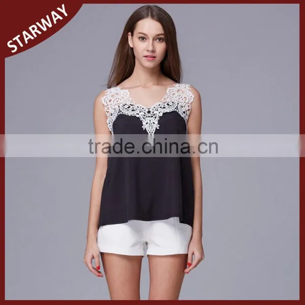 New Lady Fashionable Hollow-out Crochet Shirt, Lace Crochet Top/