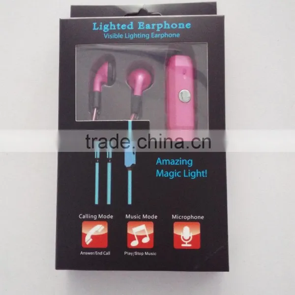 2015 Newest Led Light Flashing Glowing Earphones With Light up photo-5