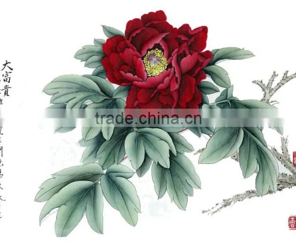 Decorative Wall Hanging Flower Peony Painting photo-6