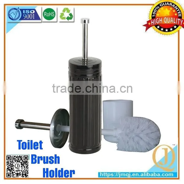 Black Colorful Bathroom Metal Toilet Cleaning Brush Holder With Drip Cup photo-2