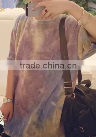2015 Autumn Cashmere Soft and Long Sections Gradient Tie Dye Hoodie photo-5