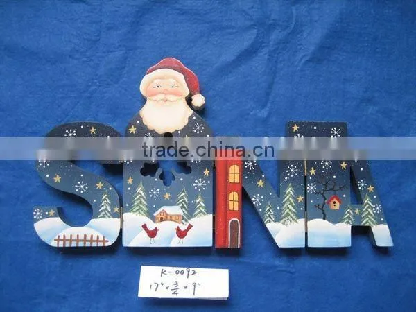 Xmas Wooden Snowman Decoration