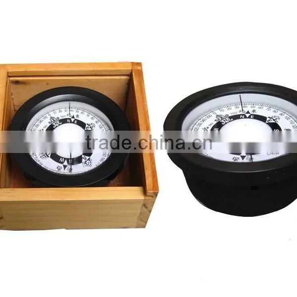 Plastic compass for fishing boat with wooden box