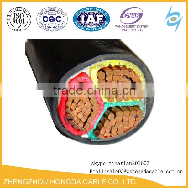 3x16mm2 Copper Core PVC Insulation PVC Cover Underground Electrical Cable photo-2