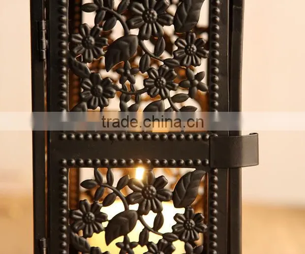 YS-R277 Iron Candlestick European Retro Lantern Ornaments Decorate Wedding Gifts Gift photo-2