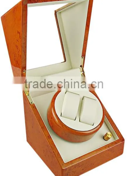 Nice Orange Custom Printing Wooden Watch Winder Boxes Automatic photo-2