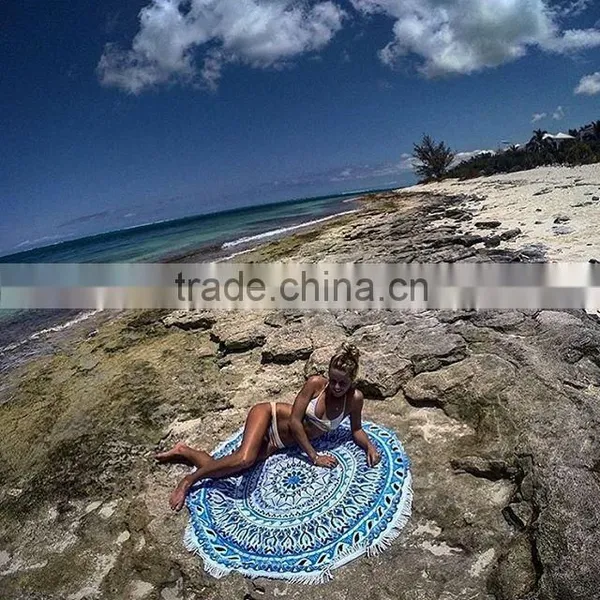 150 cm Round Beach Towel With Tassels From Factory