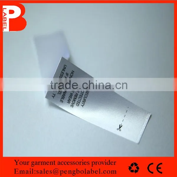 Eco-friendly Low Price Custom Satin Printed Clothing Label for Women Garment photo-5