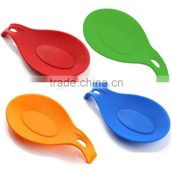 Set of 4 Silicone Spoon Rest Mat With High Quality (KT-002)