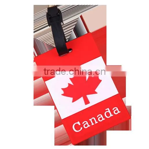 2016 Soft Pvc Rubber Custom Logo Raised Luggage Tags Engraved Luggage Name Tag for Trip photo-3