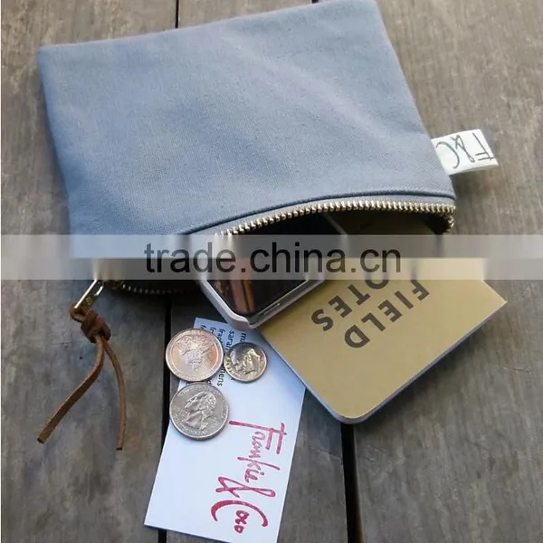 Custom High Quality Canvas Zipper Pouch Wholesale photo-3
