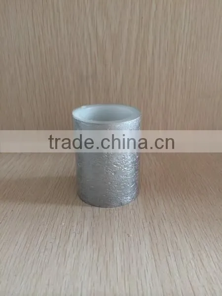 Wax Flameless LED Candles Size: H 7.5cm dia 5cm - Silver